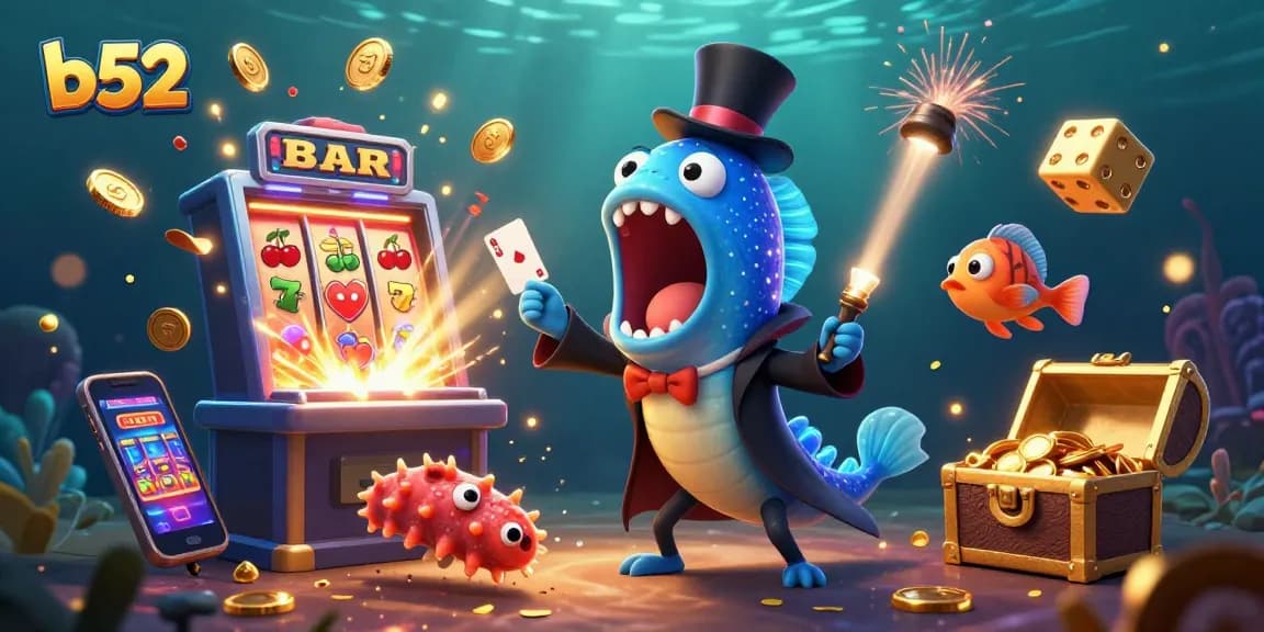 Engage with b52 casino games as a magical underwater scene features creative characters in action.