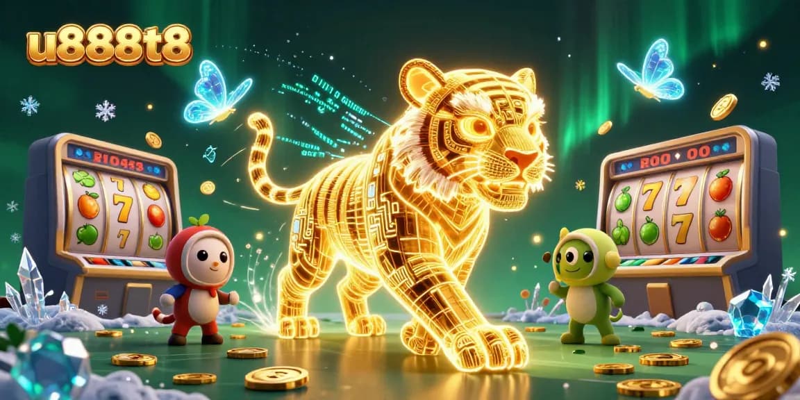 Experience thrilling gameplay at u888t8 with a vibrant 3D casino illustration showcasing rich elements