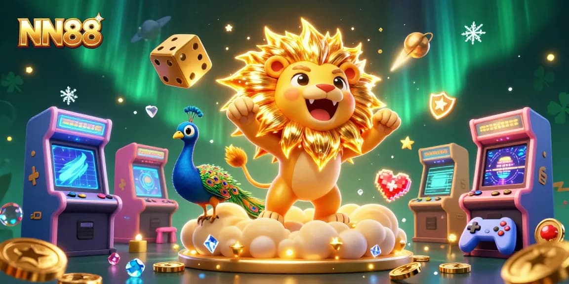 Spin to win at NN88 with vibrant 3D casino elements and dynamic characters in action.
