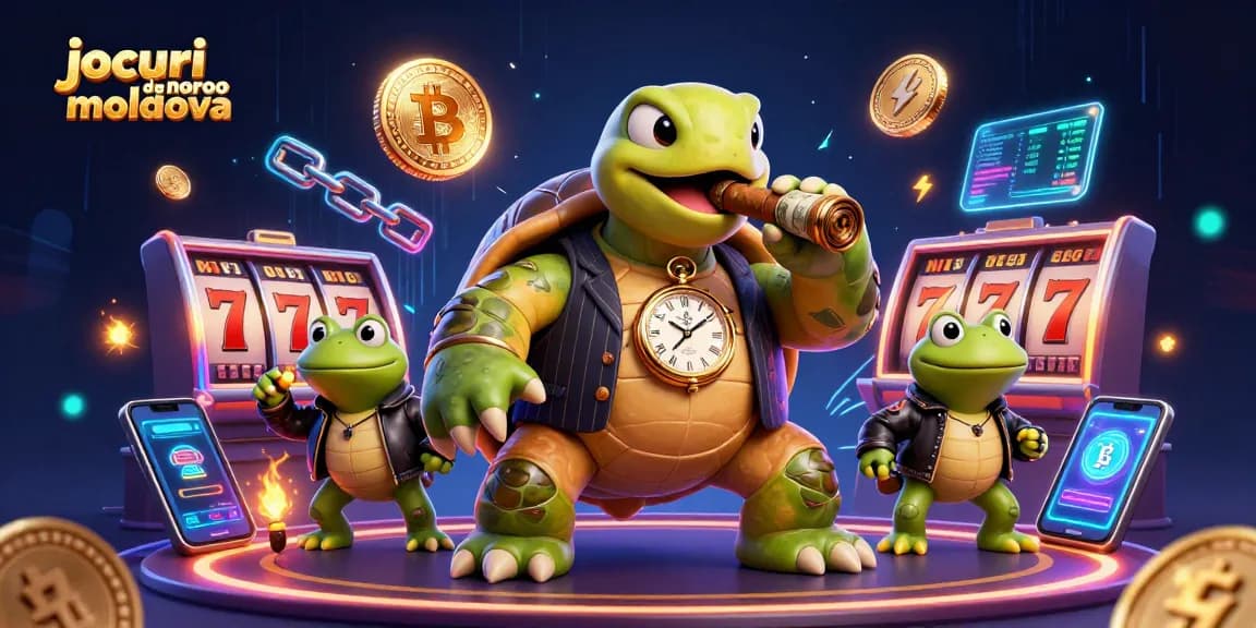 jocuri de noroc moldova: Imagine vibrantă a unei platforme de sloturi cu personaje animate, jackpoturi și simboluri atractive