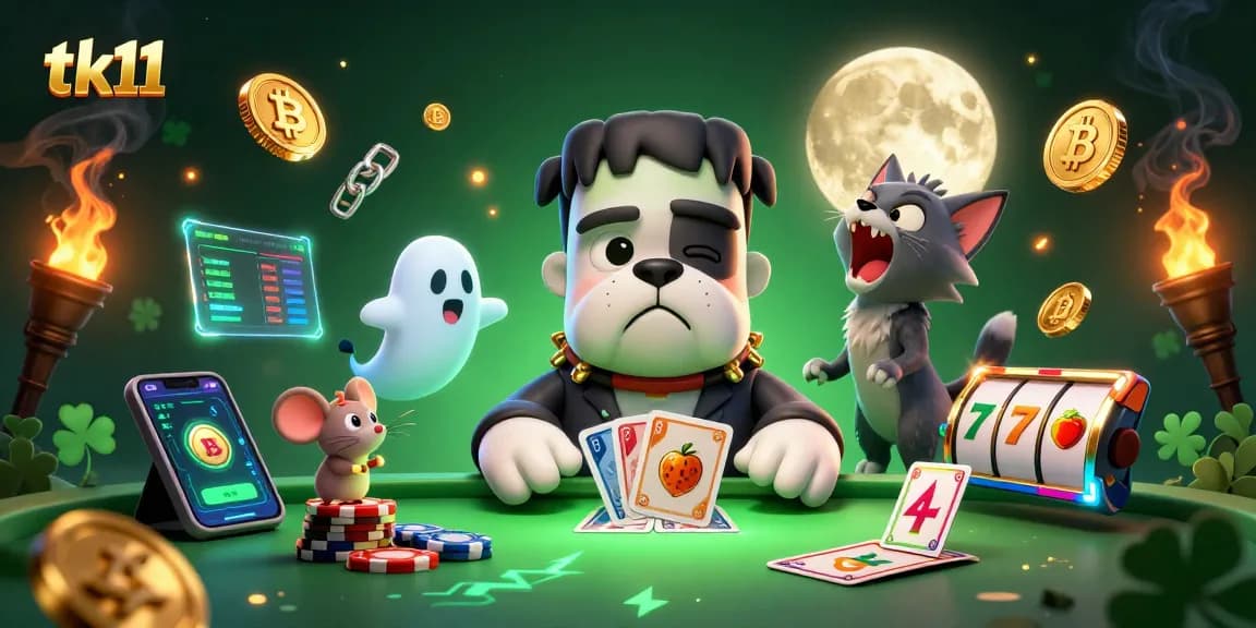 Engage with tk11, featuring Frankenstein bulldog dealer and thrilling casino elements.