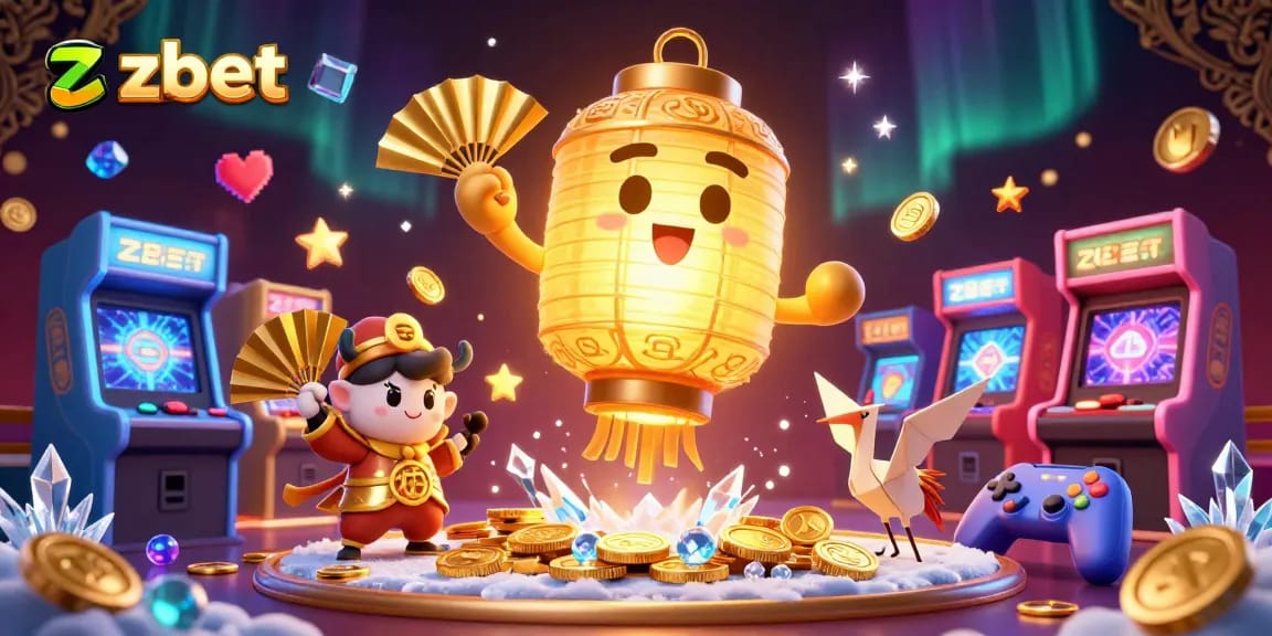 Zbet encourages gamblers with exciting game strategies at a vibrant casino filled with lucky symbols.