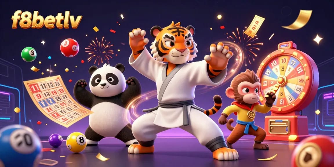 Engage in thrilling slots action at f8betlv, featuring vibrant characters and dynamic gaming elements.