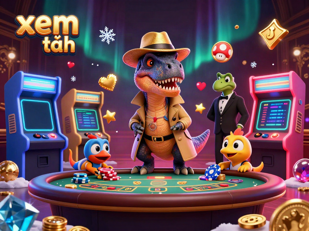 Experience the excitement of a cartoon velociraptor card counter at a casino, click xem thêm for more!