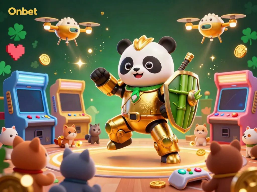 Engage in thrilling casino fun with Onbet's immersive 3D gaming experience featuring vibrant characters and dynamic game elements.