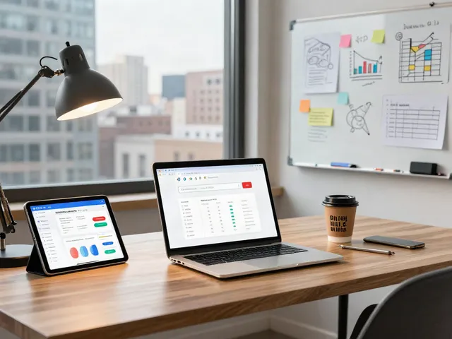 Digital marketer analyzing instant indexing performance in a modern workspace