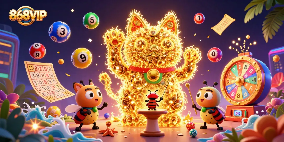 Engage with 868VIP's vibrant gaming scene featuring dynamic elements and exciting casino symbols.