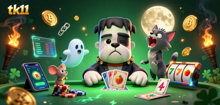 Engage with tk11, featuring Frankenstein bulldog dealer and thrilling casino elements.
