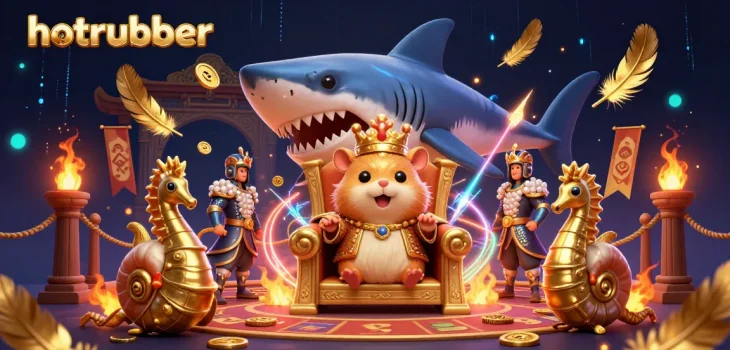Engage with hotrubber's thrilling casino scene featuring vibrant characters and dynamic gambling elements.